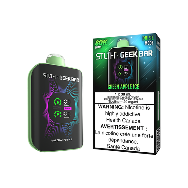 STLTH X GEEK BAR DISPOSABLE - GREEN APPLE ICE (4PCS/CTN) [AB] 30ML 20MG