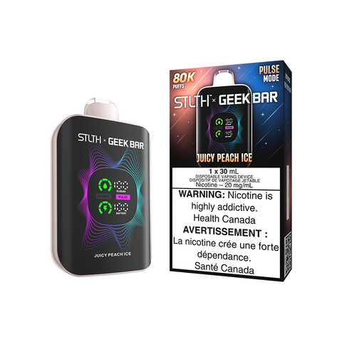 STLTH X GEEK BAR DISPOSABLE - JUICY PEACH ICE (4PCS/CTN) [AB] 30ML 20MG