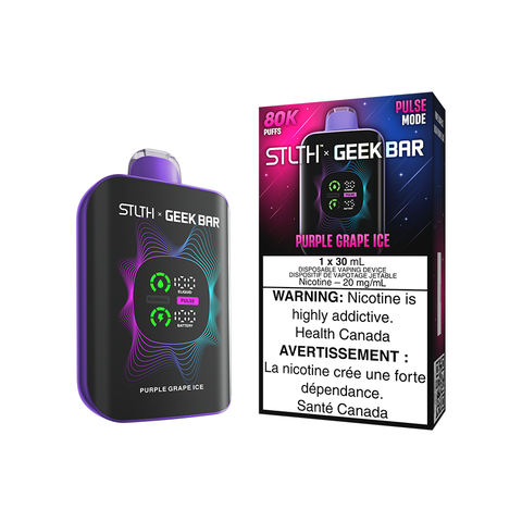 STLTH X GEEK BAR DISPOSABLE - PURPLE GRAPE ICE (4PCS/CTN) [AB] 30ML 20MG