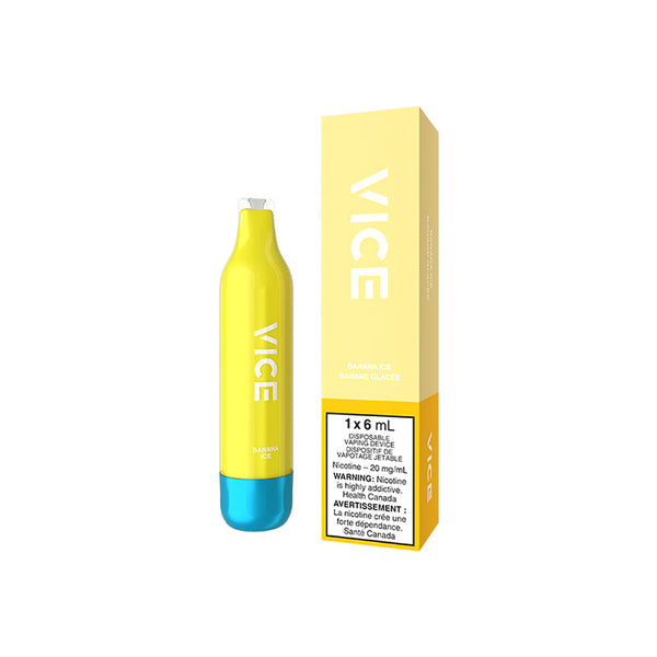 VICE 2500 DISPOSABLE - BANANA ICE (6PC/CTN) [AB]  20MG
