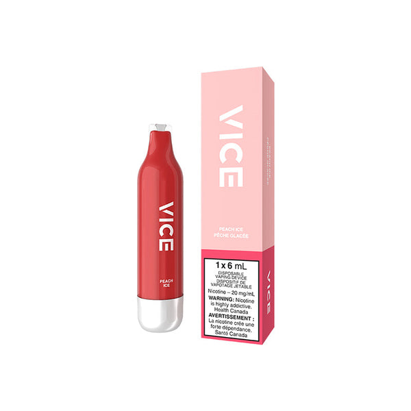 VICE 2500 DISPOSABLE - PEACH ICE (6PC/CTN)  20MG