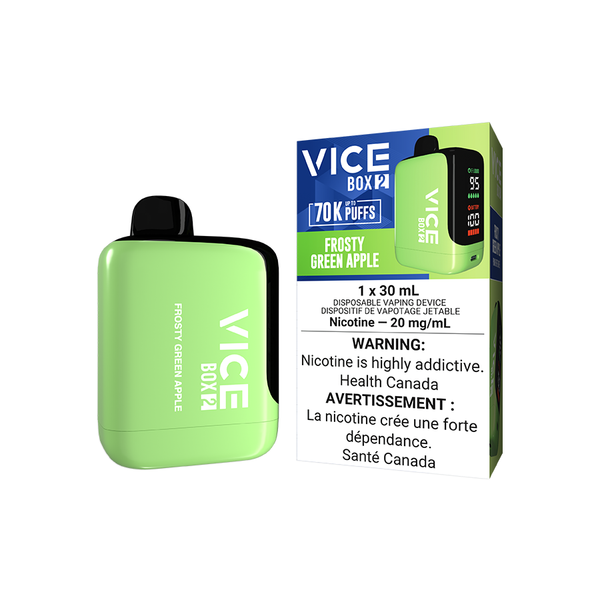 VICE BOX 2 DISPOSABLE - FROSTY GREEN APPLE (4PCS/CTN) [MB] 30ML 20MG