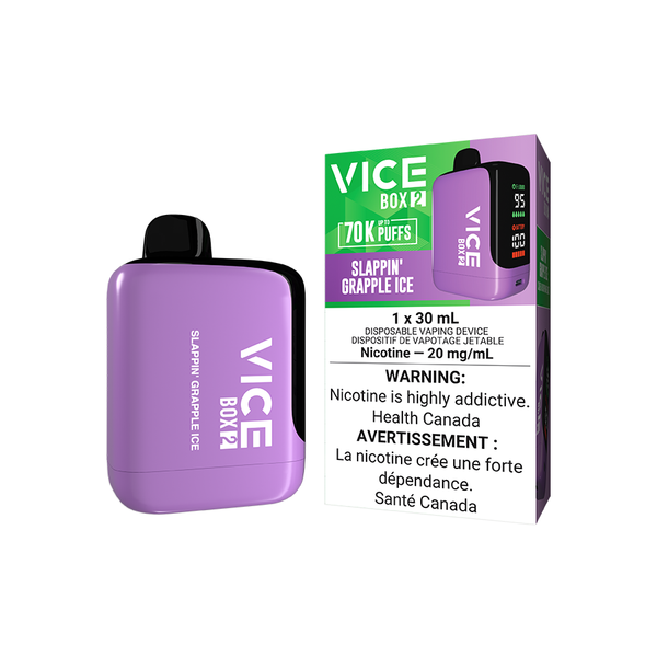 VICE BOX 2 DISPOSABLE - SLAPPIN' GRAPPLE ICE (4PCS/CTN) [AB] 30ML 20MG