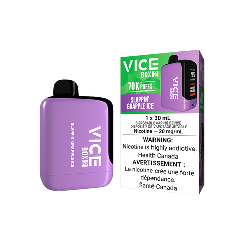 VICE BOX 2 DISPOSABLE - SLAPPIN' GRAPPLE ICE (4PCS/CTN) [AB] 30ML 20MG