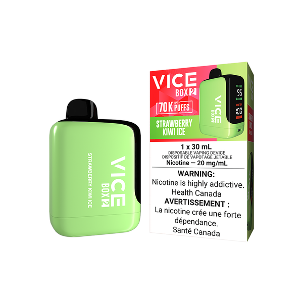 VICE BOX 2 DISPOSABLE - STRAWBERRY KIWI ICE (4PCS/CTN) [MB] 30ML 20MG