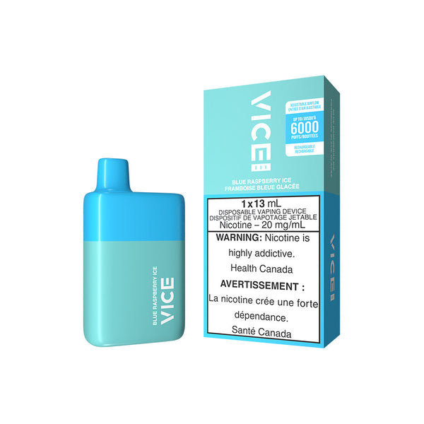 VICE BOX DISPOSABLE - BLUE RASPBERRY ICE (5PC/CTN)  20MG