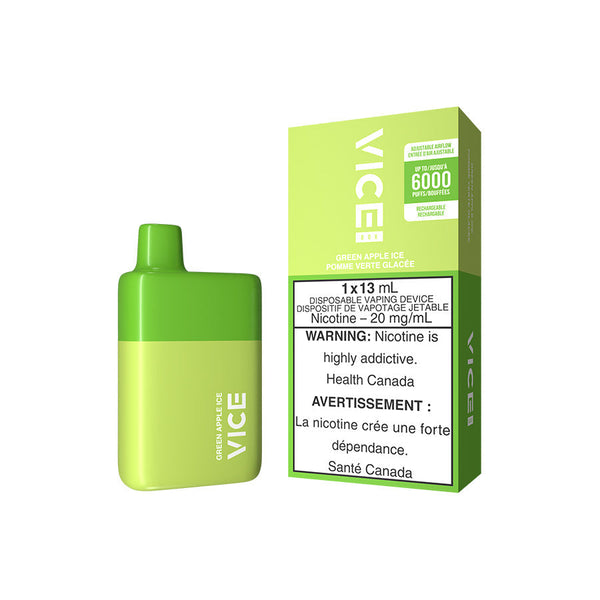 VICE BOX DISPOSABLE - GREEN APPLE ICE (5PC/CTN) [AB]  20MG