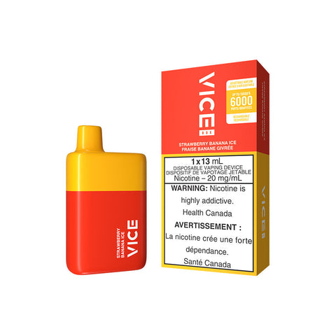 VICE BOX DISPOSABLE - STRAWBERRY BANANA ICE (5PC/CTN) [ON] 13ML 20MG