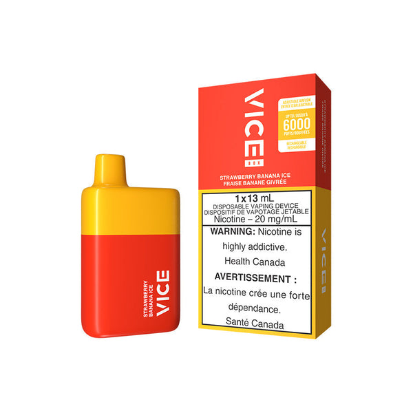 VICE BOX DISPOSABLE - STRAWBERRY BANANA ICE (5PC/CTN) [AB]  20MG