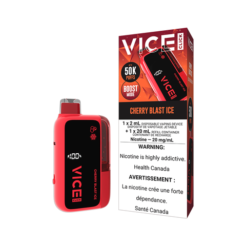 VICE CLICK DISPOSABLE - CHERRY BLAST ICE (4PCS/CTN) 2ML+20ML 20MG