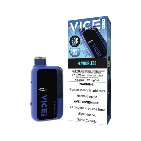 VICE CLICK DISPOSABLE - FLAVOURLESS (4PCS/CTN) 2ML+20ML 20MG