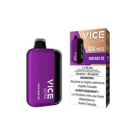 VICE ULTRA DISPOSABLE - COCO RAZZ ICE (4PCS/CTN) [AB] 25ML 20MG