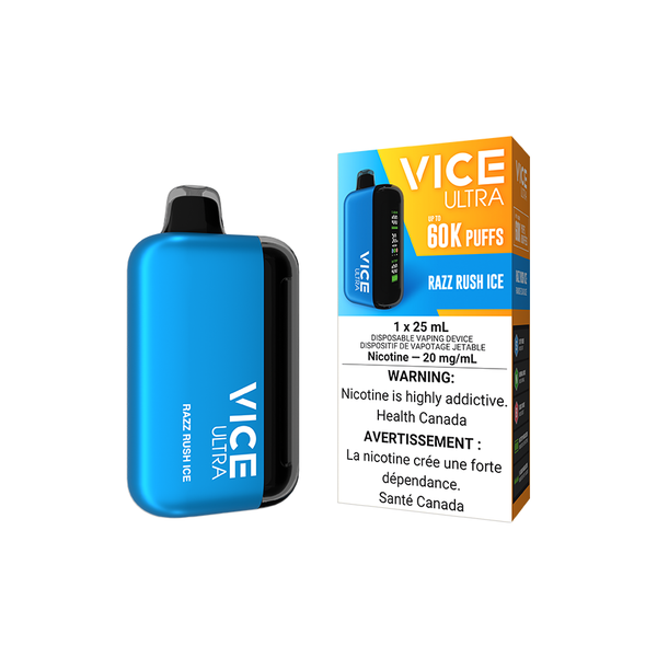 VICE ULTRA DISPOSABLE - RAZZ RUSH ICE (4PCS/CTN) [AB] 25ML 20MG